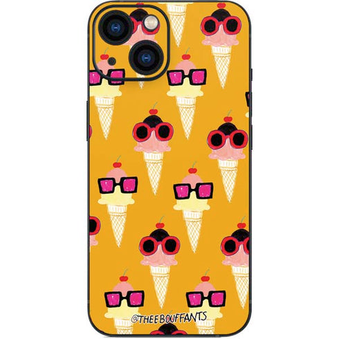 Bouffants and Broken Hearts Ice Cream with Shades iPhone 13 Mini Skin
