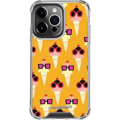 Bouffants and Broken Hearts Ice Cream with Shades iPhone 15 Pro Clear Case