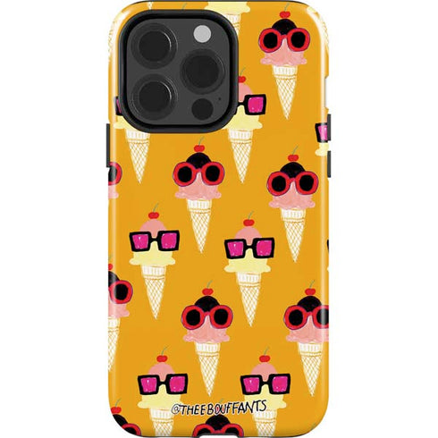 Bouffants and Broken Hearts Ice Cream with Shades iPhone 15 Pro Impact Case