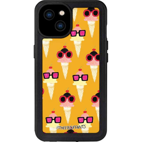 Bouffants and Broken Hearts Ice Cream with Shades iPhone 15 Plus Waterproof Case
