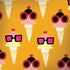 Bouffants and Broken Hearts Ice Cream with Shades iPhone X Skin