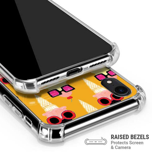 Bouffants and Broken Hearts Ice Cream with Shades iPhone XR Clear Case