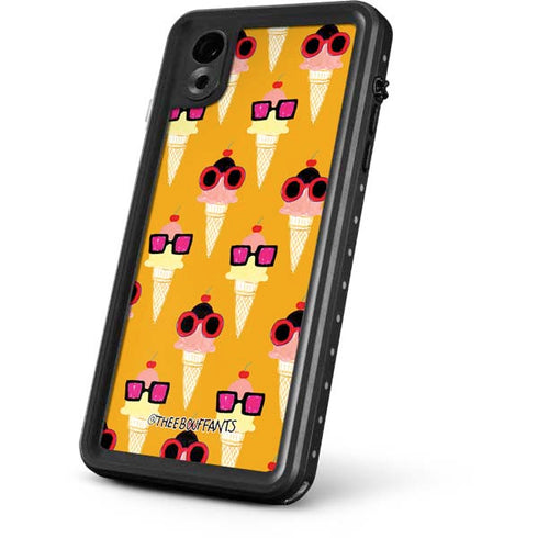 Bouffants and Broken Hearts Ice Cream with Shades iPhone XR Waterproof Case