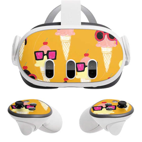 Bouffants and Broken Hearts Ice Cream with Shades Meta Quest 3 Skin
