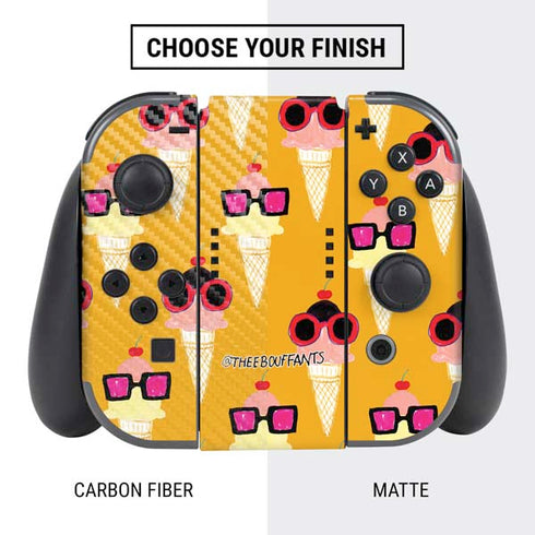 Bouffants and Broken Hearts Ice Cream with Shades Nintendo Switch Bundle Skin