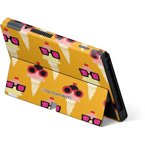 Bouffants and Broken Hearts Ice Cream with Shades Nintendo Switch OLED (2021) Skin