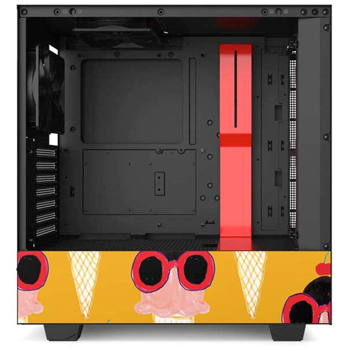 Bouffants and Broken Hearts Ice Cream with Shades NZXT H510 Compact ATX Mid-Tower Case Skin