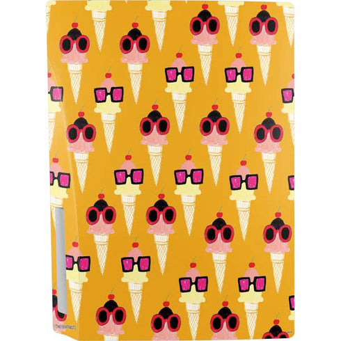 Bouffants and Broken Hearts Ice Cream with Shades PS5 Console Skin