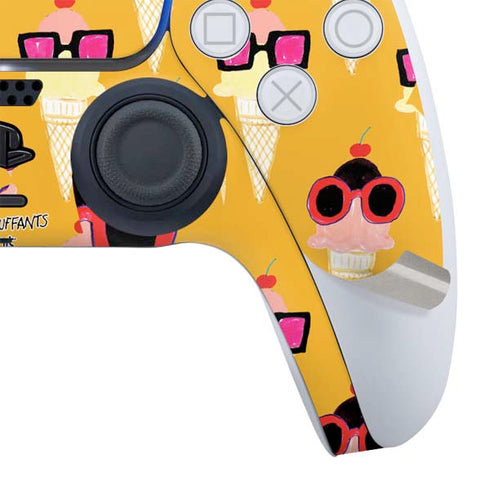 Bouffants and Broken Hearts Ice Cream with Shades PS5 Controller Skin
