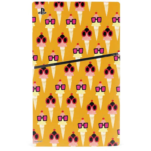 Bouffants and Broken Hearts Ice Cream with Shades PS5 Slim Disk Bundle Skin