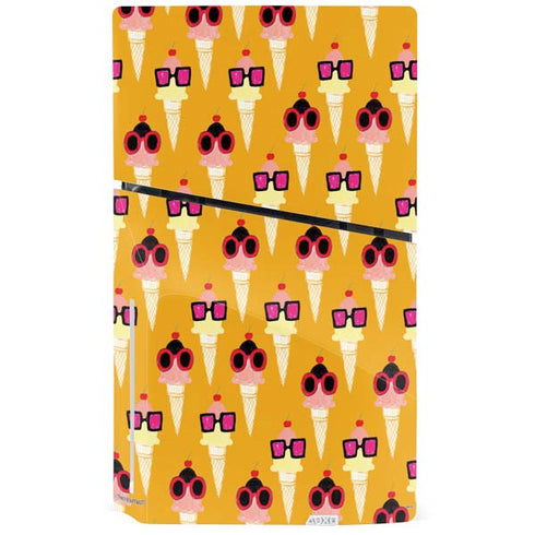 Bouffants and Broken Hearts Ice Cream with Shades PS5 Slim Disk Bundle Skin