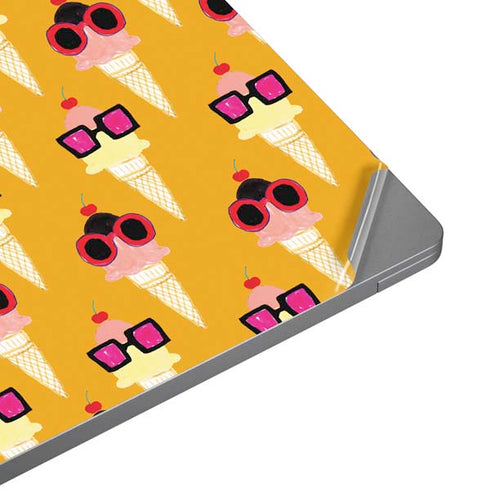 Bouffants and Broken Hearts Ice Cream with Shades Universal Laptop 12in (9.8 x 6.8in) Skin