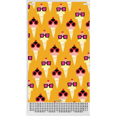 Bouffants and Broken Hearts Ice Cream with Shades Xbox Series S Console Skin