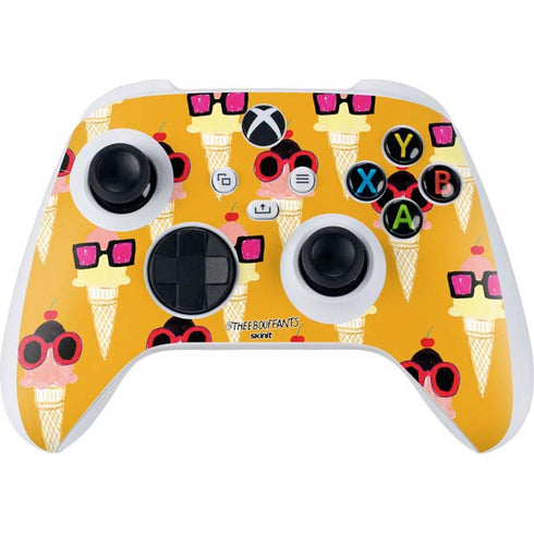 Bouffants and Broken Hearts Ice Cream with Shades Xbox Series S Controller Skin