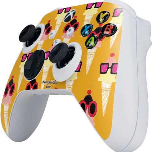 Bouffants and Broken Hearts Ice Cream with Shades Xbox Series S Controller Skin