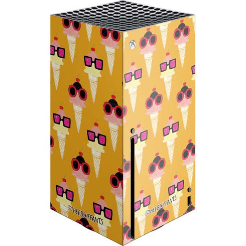 Bouffants and Broken Hearts Ice Cream with Shades Xbox Series X Console Skin