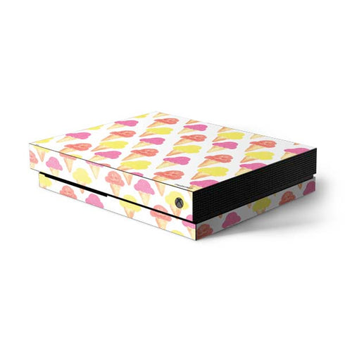 Bouffants and Broken Hearts Ice Cream Xbox One X Console Skin