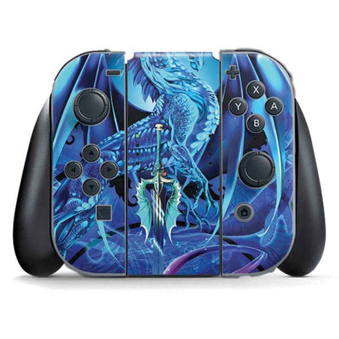 Ice Dragon by Ruth Thompson Nintendo Switch (2017-2021) Joy-Con Controller Skin