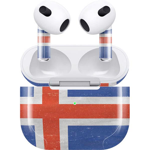 Iceland Flag Distressed Apple AirPods (3rd Gen 2021) Skin