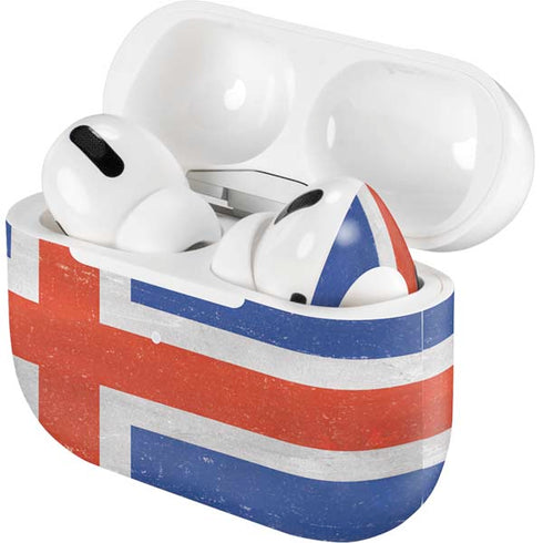 Iceland Flag Distressed Apple AirPods Pro Skin