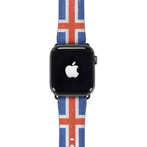 Iceland Flag Distressed Apple Watch Band 42-44mm