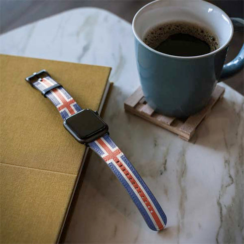Iceland Flag Distressed Apple Watch Band 38-40mm