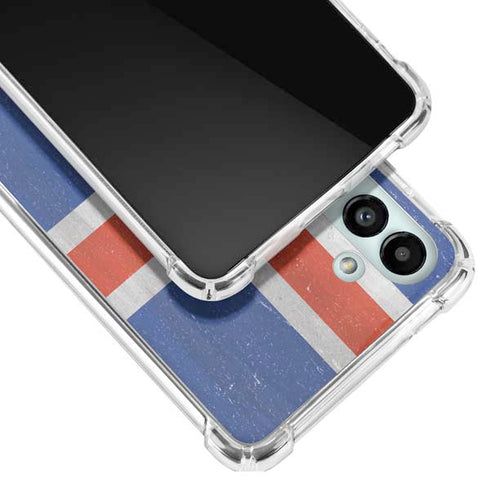Iceland Flag Distressed Galaxy A13 5G Clear Case