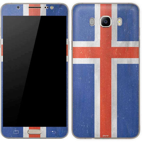 Iceland Flag Distressed Galaxy J7 Skin