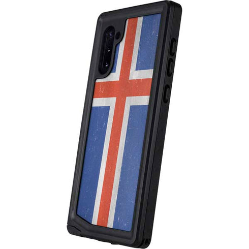 Iceland Flag Distressed Galaxy Note 10 Waterproof Case
