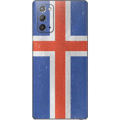 Iceland Flag Distressed Galaxy Note20 5G Skin