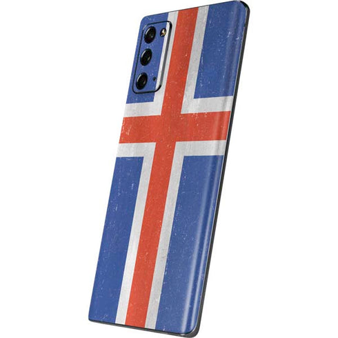 Iceland Flag Distressed Galaxy Note20 5G Skin