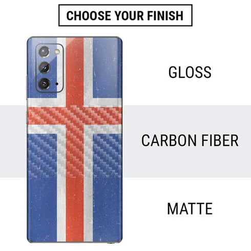 Iceland Flag Distressed Galaxy Note20 5G Skin