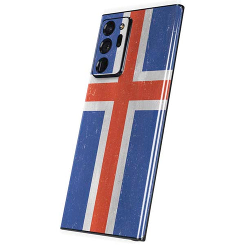 Iceland Flag Distressed Galaxy Note20 Ultra 5G Skin