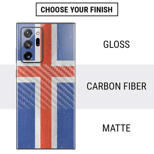 Iceland Flag Distressed Galaxy Note20 Ultra 5G Skin