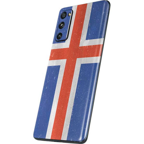 Iceland Flag Distressed Galaxy S20 Fan Edition Skin