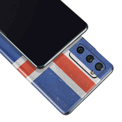 Iceland Flag Distressed Galaxy S20 Fan Edition Skin
