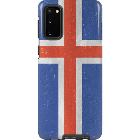 Iceland Flag Distressed Galaxy S20 Pro Case