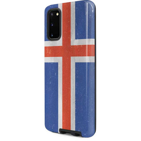 Iceland Flag Distressed Galaxy S20 Pro Case