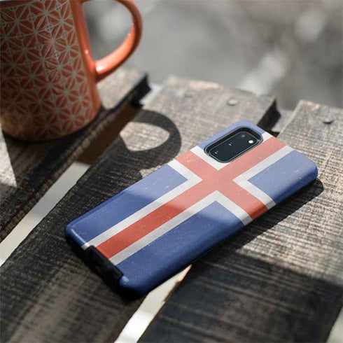 Iceland Flag Distressed Galaxy S20 Pro Case
