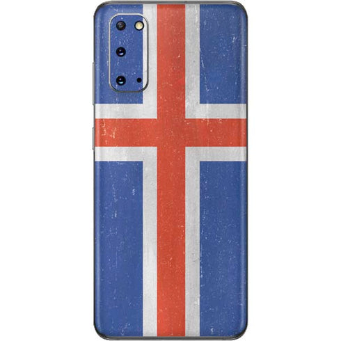 Iceland Flag Distressed Galaxy S20 Skin