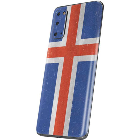 Iceland Flag Distressed Galaxy S20 Skin