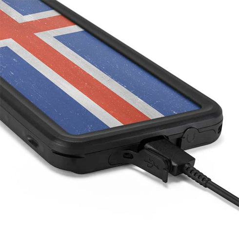 Iceland Flag Distressed Galaxy S20 Waterproof Case