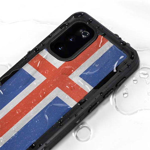 Iceland Flag Distressed Galaxy S20 Waterproof Case