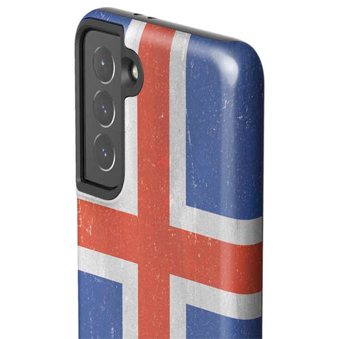 Iceland Flag Distressed Galaxy S21 5G Pro Case