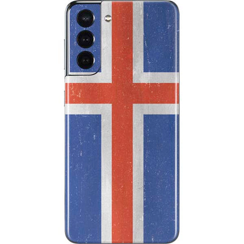 Iceland Flag Distressed Galaxy S21 5G Skin