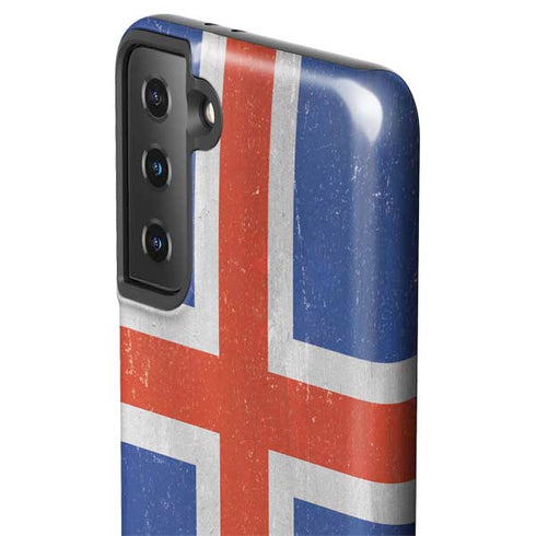Iceland Flag Distressed Galaxy S21 FE Pro Case