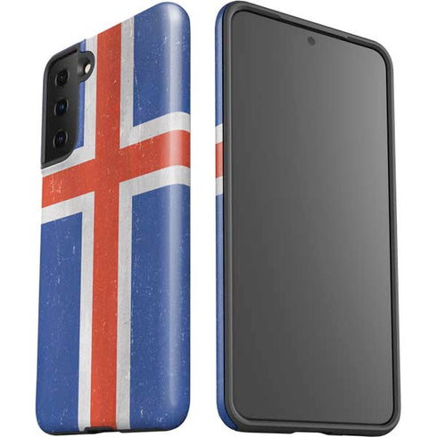 Iceland Flag Distressed Galaxy S21 Plus 5G Pro Case