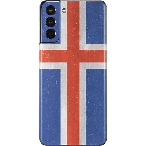 Iceland Flag Distressed Galaxy S21 Plus 5G Skin