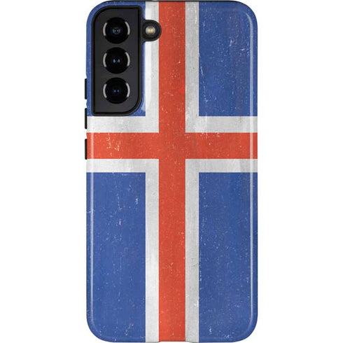 Iceland Flag Distressed Galaxy S22 Plus Pro Case