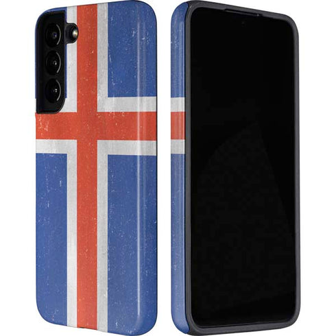 Iceland Flag Distressed Galaxy S22 Plus Pro Case